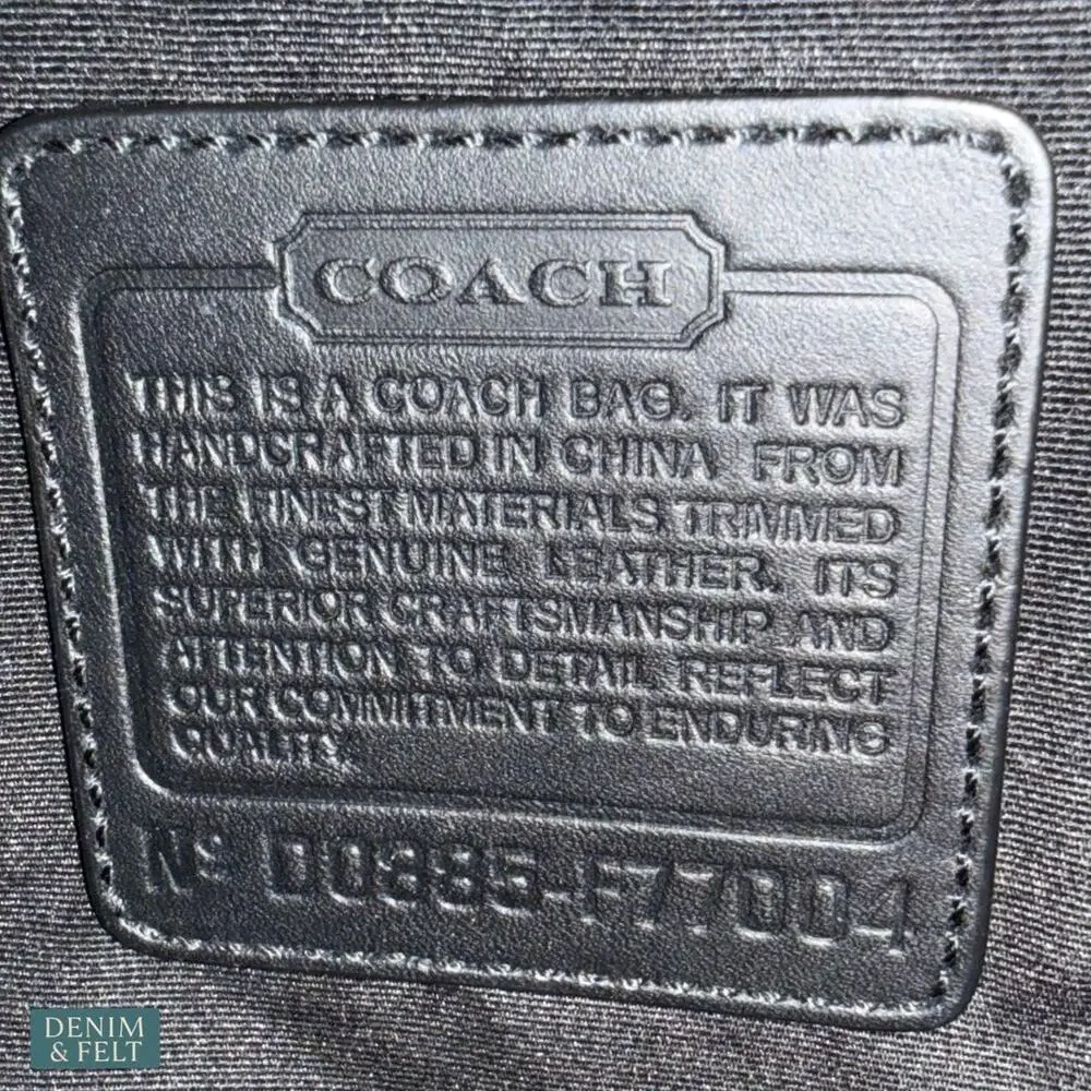 Coach Signature Hudson Messenger Laptop Bag Black‎ Canvas Leather Trim Briefcase